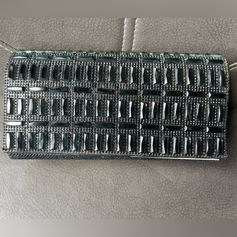 INC International Concept NWT Beaded Stone Clutch - Picture 6 of 10